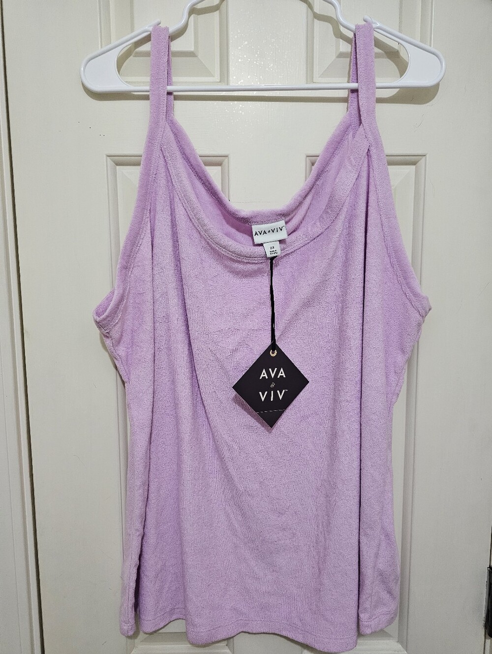 Ava & Viv Lavender Terry Tank - Plush Sleeveless Top